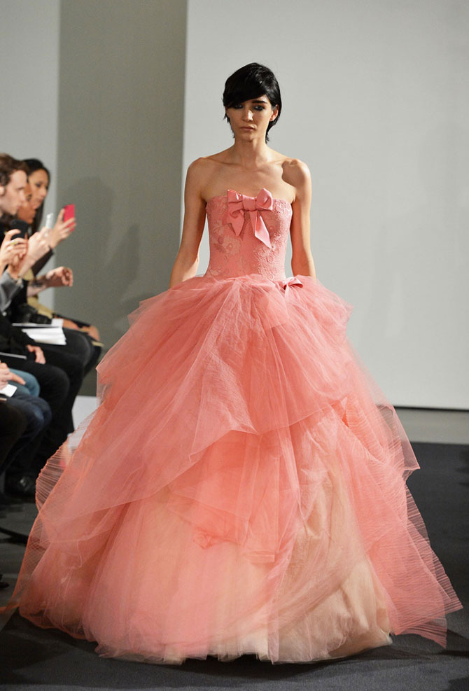 розовое свадебное платье фото 6