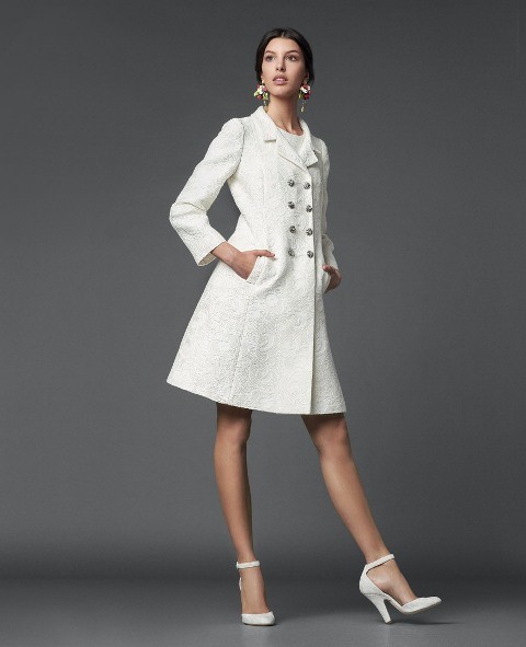 белое пальто Dolce&Gabbana