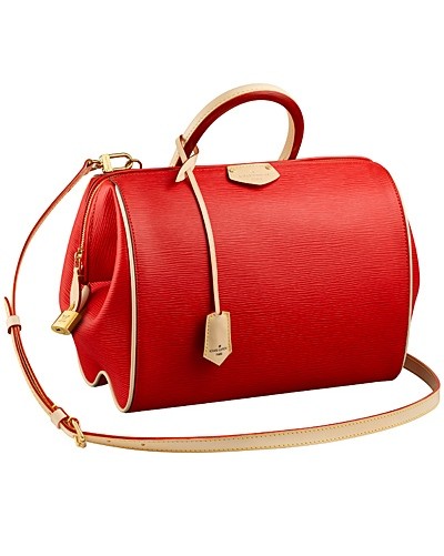 красная с бежевым сумка  от Louis Vuitton