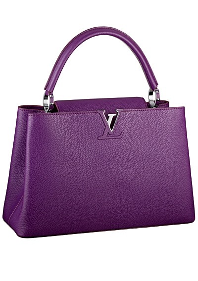 фиолетовая сумка  от Louis Vuitton с короткой ручкой