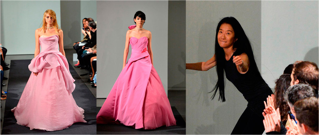Розовые свадебные платья: коллекция Веры Вонг