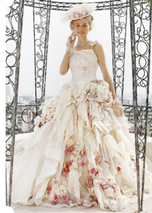 свадебные платья с цветами