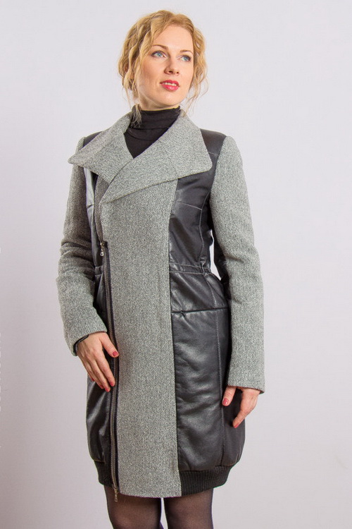 Как расширить пальто. Комбинированное пальто женское. Пальто драп с трикотажем. Комбинированные пальто из драпа. Пальто комбинированное с кожей.